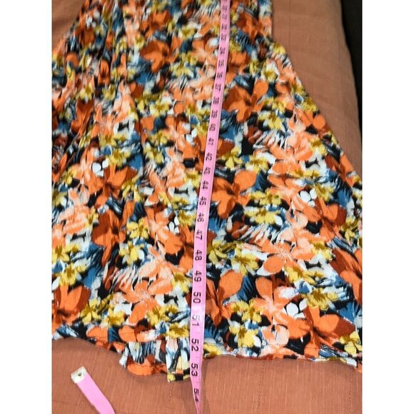 Free People Floral Bohemian Romantic Mulberry Strappy Maxi Dress Women's Size L - Picture 11 of 13